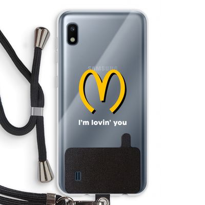 I'm lovin' you: Samsung Galaxy A10 Transparant Hoesje met koord