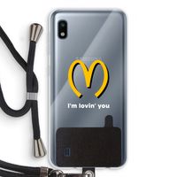 I'm lovin' you: Samsung Galaxy A10 Transparant Hoesje met koord