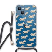 Ponys: iPhone 13 Transparant Hoesje met koord