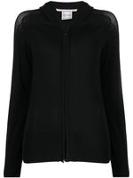 CHANEL Pre-Owned hoodie zippé à design perforé CC (2008) - Noir