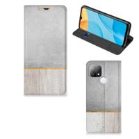 OPPO A15 Book | Wallet Case | Wood Concrete