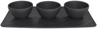 Villeroy & Boch Dipschaaltjes Set Manufacture Rock - Zwart - 4-delig Villeroy & Boch Dipschaaltjes Set Manufacture Rock - Zwart - 4-delig