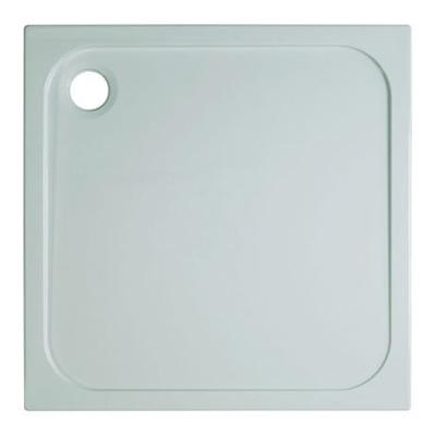 Crosswater Shower Tray douchebak 76x76x4.5cm vierkant met antikalkbehandeling afvoer 90mm wit SR000S760