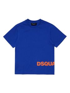 DSQUARED2 KIDS t-shirt en coton à logo imprimé - Bleu