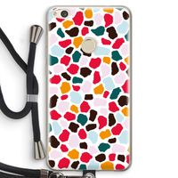 Colored Giraffe: Huawei Ascend P8 Lite (2017) Transparant Hoesje met koord