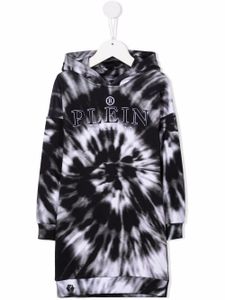 Philipp Plein Junior robe à capuche - Noir