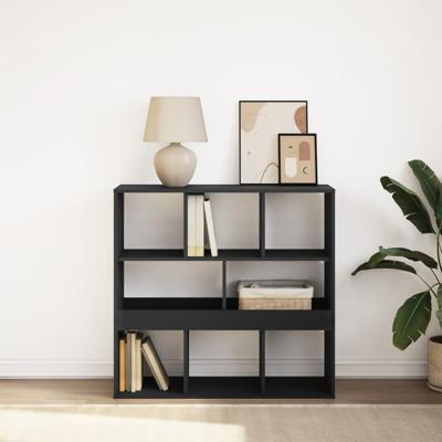 Boekenkast/kamerscherm 100x33x94,5 cm zwart