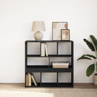 Boekenkast/kamerscherm 100x33x94,5 cm zwart
