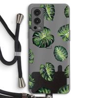 Tropische bladeren: OnePlus Nord 2 5G Transparant Hoesje met koord