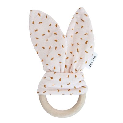 Trixie Bijtring Moonstone Juninor 17 Cm Katoen/hout Roze