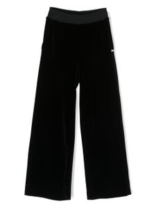 Monnalisa pantalon ample à effet velours - Noir