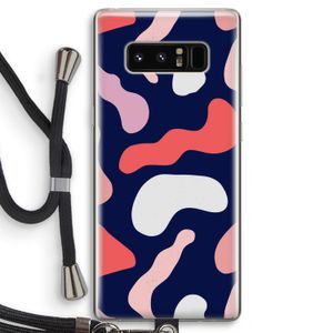 Memphis Shapes Pink: Samsung Galaxy Note 8 Transparant Hoesje met koord