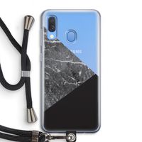 Combinatie marmer: Samsung Galaxy A40 Transparant Hoesje met koord