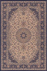 Klassiek Wollen Vloerkleed Blauw Beige Aguado, 300x400