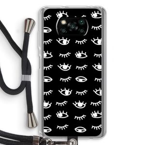 Eye pattern #3: Xiaomi Poco X3 NFC Transparant Hoesje met koord