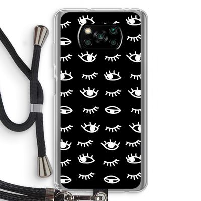 Eye pattern #3: Xiaomi Poco X3 NFC Transparant Hoesje met koord