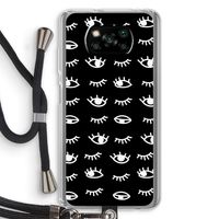 Eye pattern #3: Xiaomi Poco X3 NFC Transparant Hoesje met koord