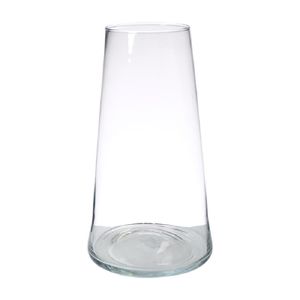 Transparante home-basics vaas/vazen van glas 35 x 18 cm Donna   -