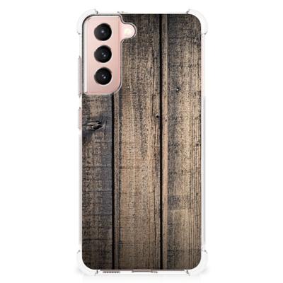Samsung Galaxy S21 FE Stevig Telefoonhoesje Steigerhout Samsung Galaxy S21 FE Stevig Telefoonhoesje Steigerhout