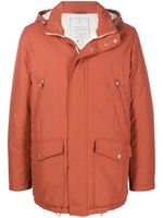 Brunello Cucinelli doudoune à capuche détachable - Orange