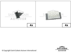 Houderclip, beglazing SEKURIT, u.a. für Ford, Volvo, Suzuki