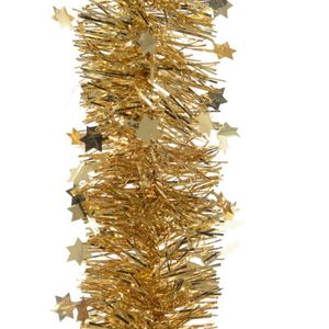 5x Gouden sterren kerstslingers 10 x 270 cm kerstboom