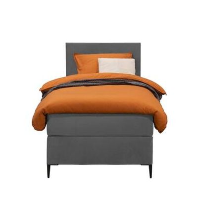 Boxspring Liv egaal - grijs - 90x200 cm - slanke poot - Leen Bakker