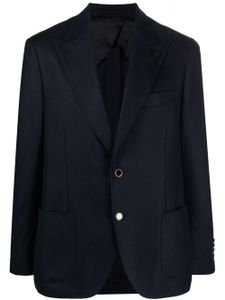 Lardini blazer en laine à simple boutonnage - Bleu