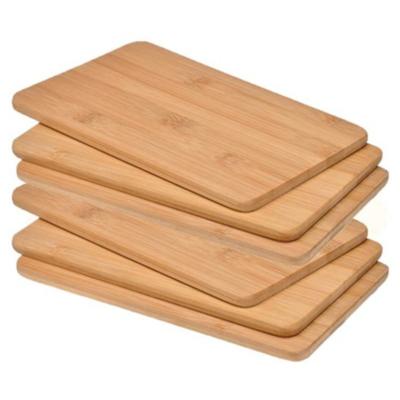 Snijplanken - 6x - 22 x 14 cm - bamboe hout - broodplanken Snijplanken - 6x - 22 x 14 cm - bamboe hout - broodplanken