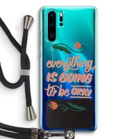 Optimistic flower girl: Huawei P30 Pro Transparant Hoesje met koord