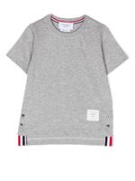 Thom Browne Kids t-shirt en coton à manches courtes - Gris