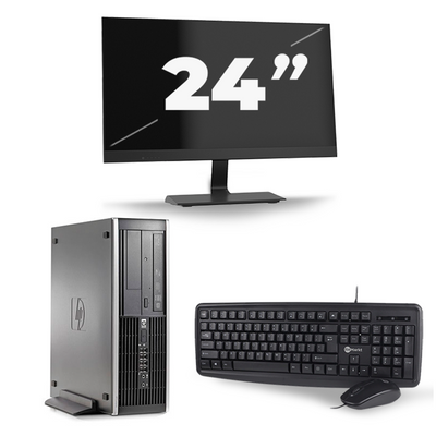 HP Compaq 6200 Pro SFF - Intel Core i7-2e Generatie - 16GB RAM - 256GB SSD - Windows 10 + 1x 24 inch Monitor
