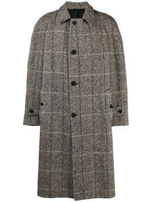 A.N.G.E.L.O. Vintage Cult manteau à motif de chevrons (années 1990) - Noir