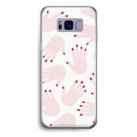 Hands pink: Samsung Galaxy S8 Plus Transparant Hoesje - thumbnail