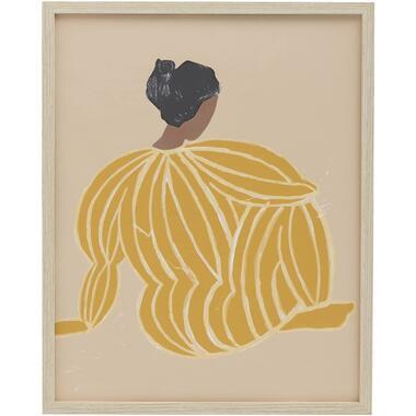 Poster Lady - MDF/glas - 50x40 cm - Leen Bakker