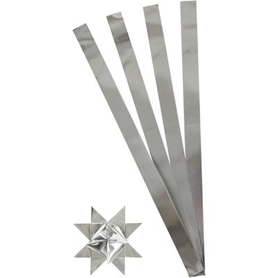 Creativ Company Vlechtstroken, l: 73 cm, d 11,5 cm, b: 25 mm, zilver, 100 stroken/ 1 doos