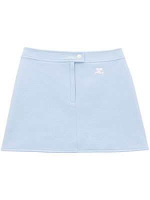 Courrèges minijupe à coupe trapèze - Bleu