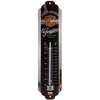 Nostalgic Art Binnen/buiten thermometer - Harley-davidson - Zwart - metaal - 28 x 6.5 cm - thumbnail