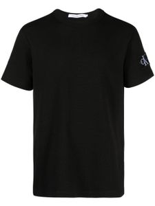 Calvin Klein Jeans t-shirt en coton à patch logo - Noir