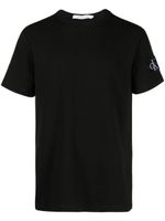 Calvin Klein Jeans t-shirt en coton à patch logo - Noir