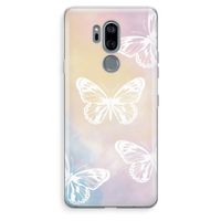 White butterfly: LG G7 Thinq Transparant Hoesje