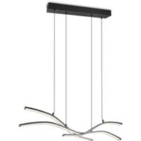 LED Hanglamp - Trio Select Spider - 1 Lichtpunt van 46 Watt - Dimmer - Aanpasbare Lichtkleur - Geheugenfunctie - Nachtlamp - Mat Zwart - Metaal
