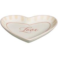 Deco schaaltje Love - off-white - 18x18 cm - Leen Bakker