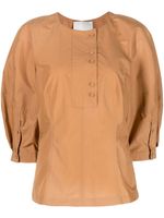 3.1 Phillip Lim blouse en popeline à manches bouffantes - Marron - thumbnail