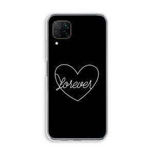 Forever heart black: Huawei P40 Lite Transparant Hoesje