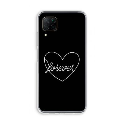 Forever heart black: Huawei P40 Lite Transparant Hoesje