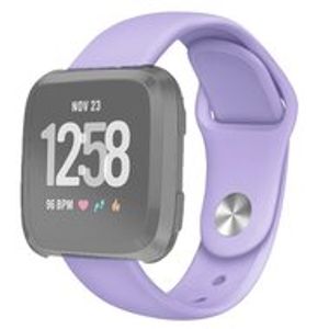 Fitbit Versa 1/ 2 & Lite siliconen bandje - Maat: Small - Lila