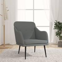 Fauteuil 63x76x80 cm stof donkergrijs