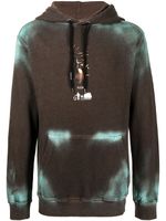 Mauna Kea hoodie à effet taches de peinture - Marron