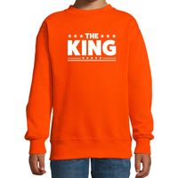 The King tekst sweater oranje kids - thumbnail
